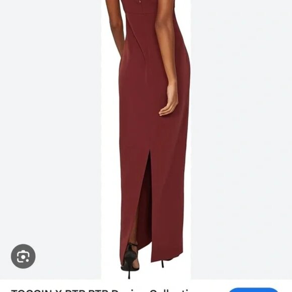 Toccin x RTR New without tags stunning long merlot colored dress size 2/small - Picture 2 of 6